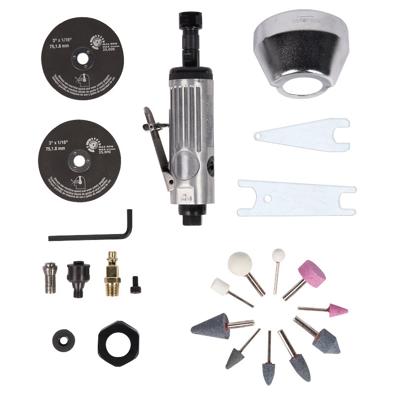  XINXING XQ-T05 21PC AIR DIE CUTTER-GINDER KIT, 2 IN 1, WITH STONE, DISC, BMC SET